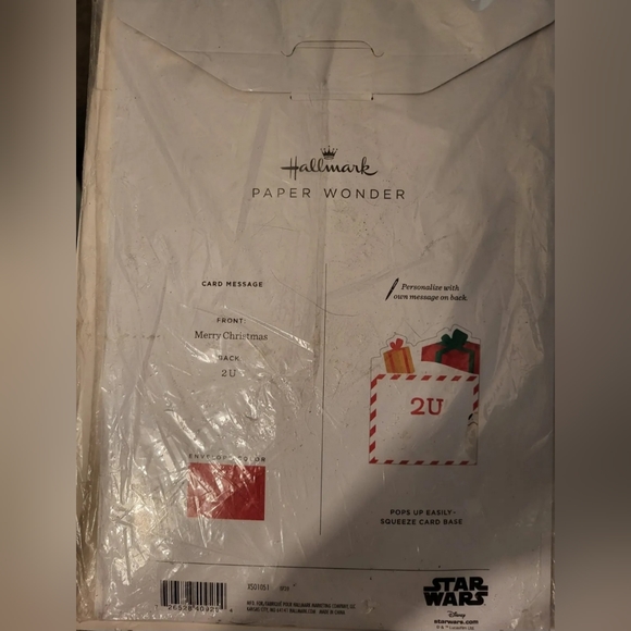 Hallmark Paper Wonder Star Wars Pop-up Card that Plays a Song by R2-D2. New. - Picture 8 of 8